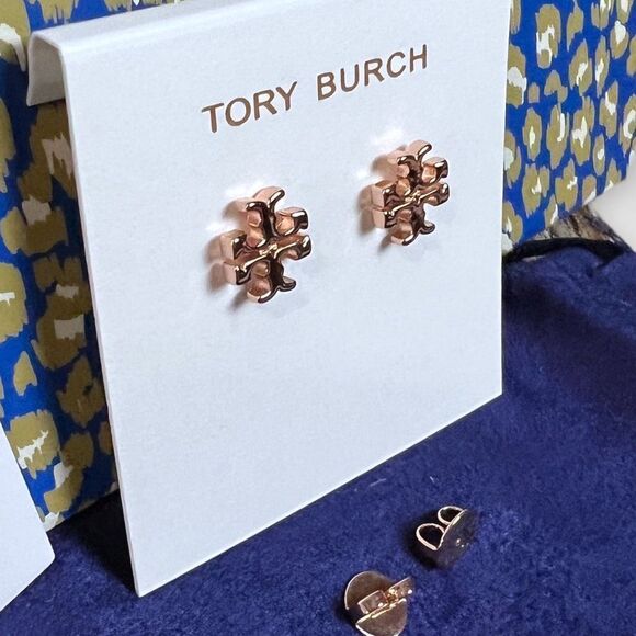 Tory Burch Jewelry - New Tory Burch 18k Kira Rose Gold Studs $78